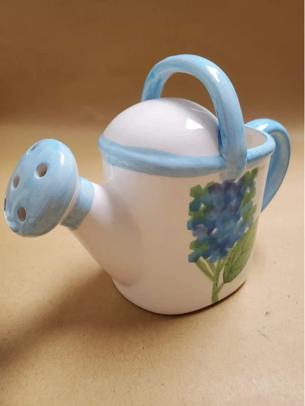 Blue Hydrangea Ceramic Watering Can & Trinket Box